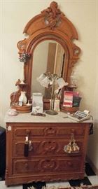 Beautiful Victorian marble-top dresser