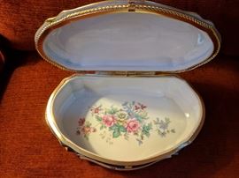Inside of Limoges dresser box