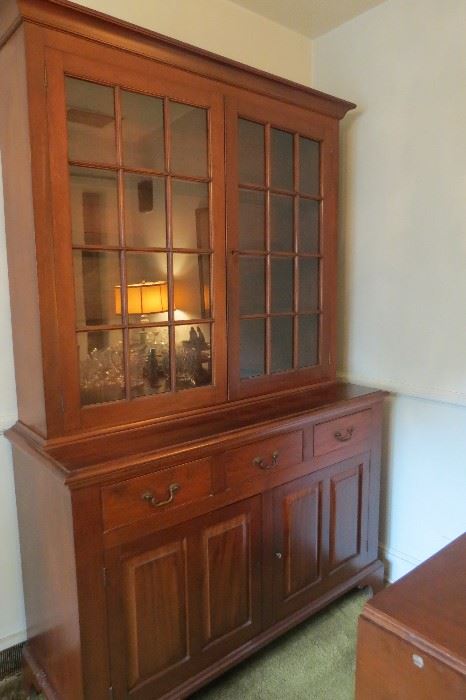 Available for presale! Y&J custom china cabinet/pre1950. Excellent condition (Family's pride and joy)  82"tall, 54"long, 20"deep with 9" shelf  $900.  Call for an appointment