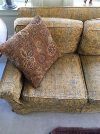 Detail of Down Cushion Extra Long Mid Century Sofa