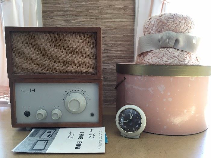 KLH Stereo, Vintage Hats, Baby Ben Alarm Clock 