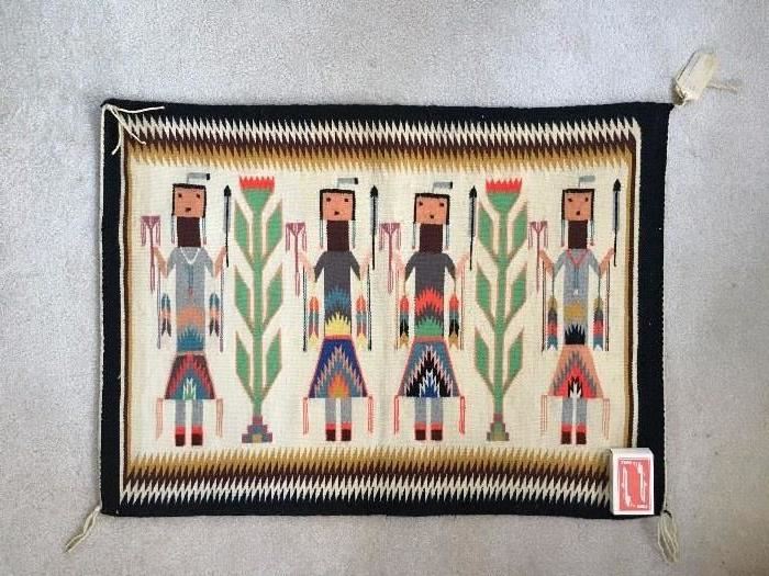 Four Corn Dancers, Navajo Rug