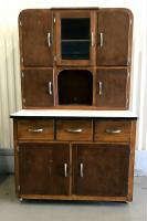 Vintage Kitchen hutch with metal counter