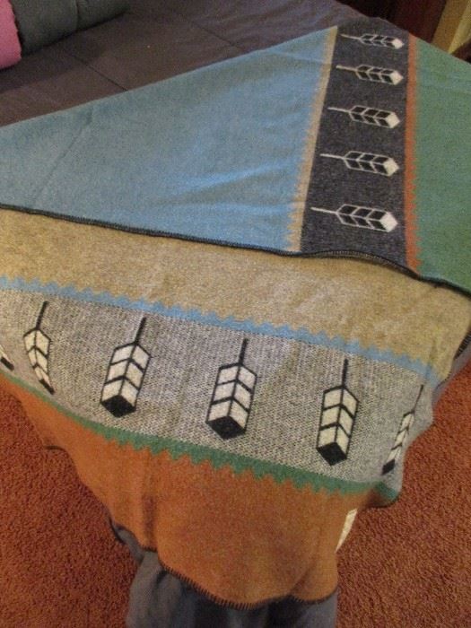 Vintage Faribault Woolen Mills Wellspring Woodlands Indian Collection Legend Robe blanket