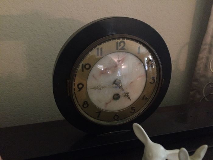 Marble face antique clock