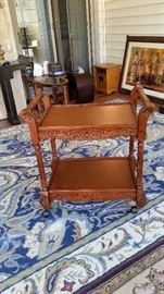 BEAUTIFUL WOOD TEA/ DESSERT CART