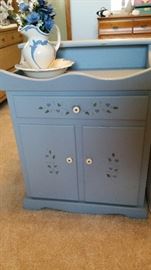Nice blue cabinet w/white knobs