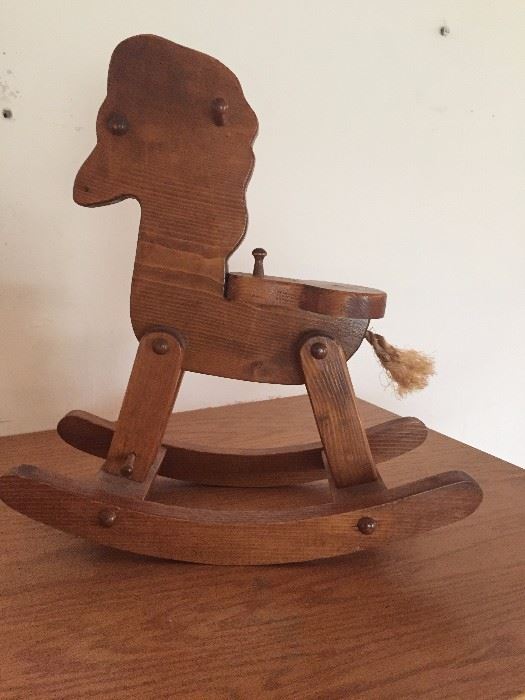 Miniature Wooden Rocking Horse