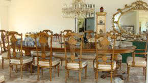 Gorgeous Solid Wood Dining Table w/12 Chairs