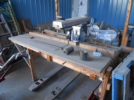 craftsman radial arm saw & work bench