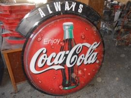 cleaned up - vintage large 48" coke sign - lighted