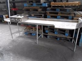 stainless steel dishwasher table
