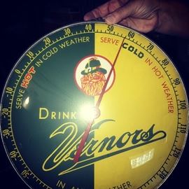VINTAGE VERNOR'S GINGER ALE THERMOMETER -MINT CONDITION