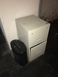 PAPER SHREDDER AND METAL FILE CABINET
