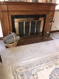 FIREPLACE TOOLS AND WOOD LOGS