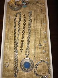MENS AND WOMENS STERLING SILVER JEWELRY