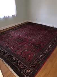 LARGE RED WOOL AREA RUG
