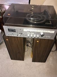 RECORD PLAYER AND SPEAKERS