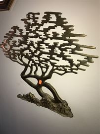 BRASS METAL ORIENTAL TREE