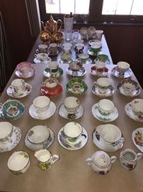COLLECTIBLE FINE CHINA TEACUPS