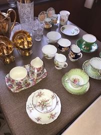 COLLECTIBLE FINE CHINA TEACUPS
