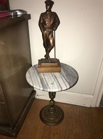 MARBLE TOP SMALL TABLE