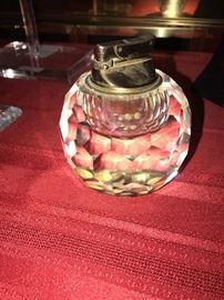 VINTAGE LARGE CRYSTAL LIGHTER