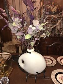 BEAUTIFUL FAUX FLOWERS IN VASE