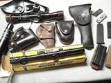 Holsters, clips, scopes, & mace.