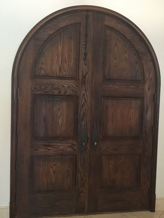 Interior View of Solid Oak Entry Doors