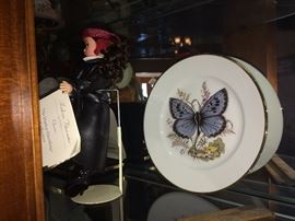 plates with butterflies 