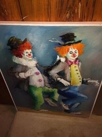 art by M. Sibley    clowns   