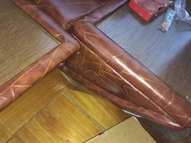 leather couch and chairs 