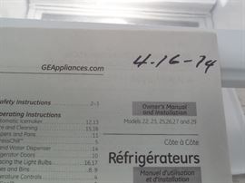 This is a really nice GE side x side purchased in April of 2014.