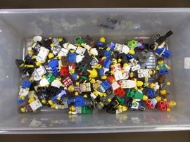 There is over 50 pounds of LEGO's!  There are bricks, boat, cars, tires, castle, roads, trees and lost of other misc. pieces.