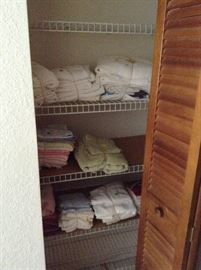 linens, towels. 