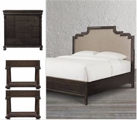 BASSETT 4 PIECE QUEEN BEDROOM SET FROM THE EMPORIUM COLLECTION