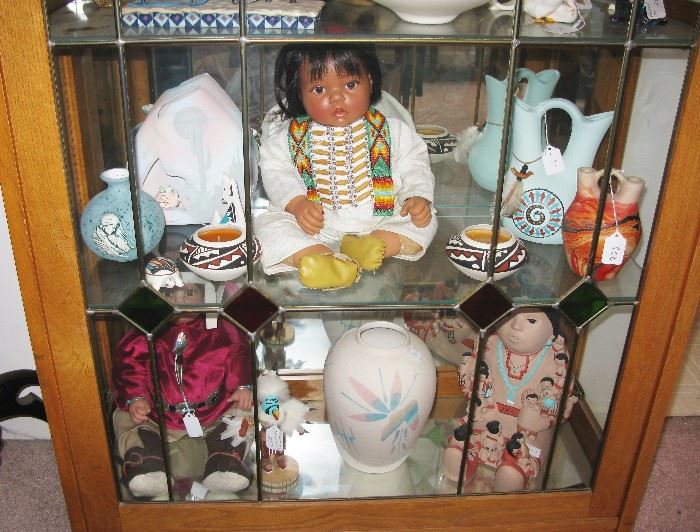 American native Indian porcelain dolls and other southwest 