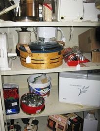 cabinets filled with glassware and collectibles   and Peter Boro 
