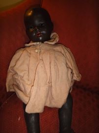 Vintage Composite Black Doll