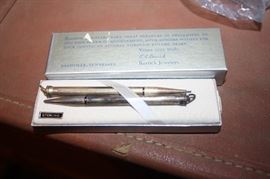 Sterling silver cross vest pens