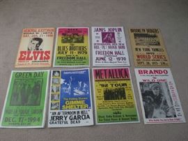 HUNDREDS OF CONCERT POSTRES AND HANDBILLS