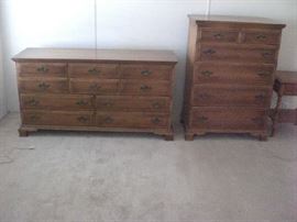 SOLID CHERRY DRESSER, CHEST AND NITE STAND. BUY ALL OR PART.