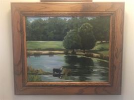 Original Unsigned Pasture and Cow Oil