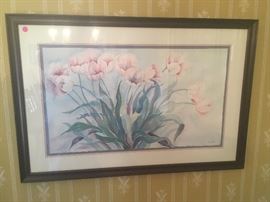 Original Tulip Watercolor by Bunny Matthews