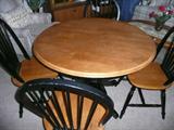 OAK TABLE W/4 CHAIRS