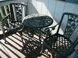 WROUGHT IRON 3-PIECE TABLE SET
