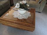 3 PIECE OAK COFFEE TABLE SET