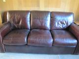 BROWN LEATHER SOFA