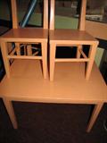 VINTAGE CUSTOM MADE CHILD'S TABLE & CHAIRS